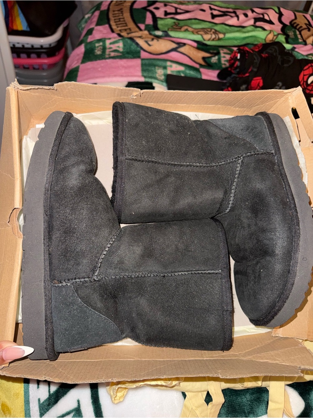 UGG Black Classic Short Suede Ankle Boots